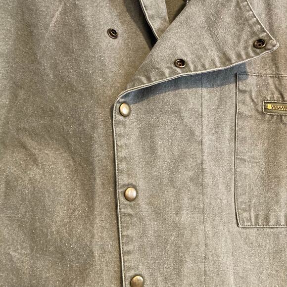 Vintage 90s Army Green Double Breasted Lightweight Skater Cotton Jacket Sz Small - Picture 8 of 16